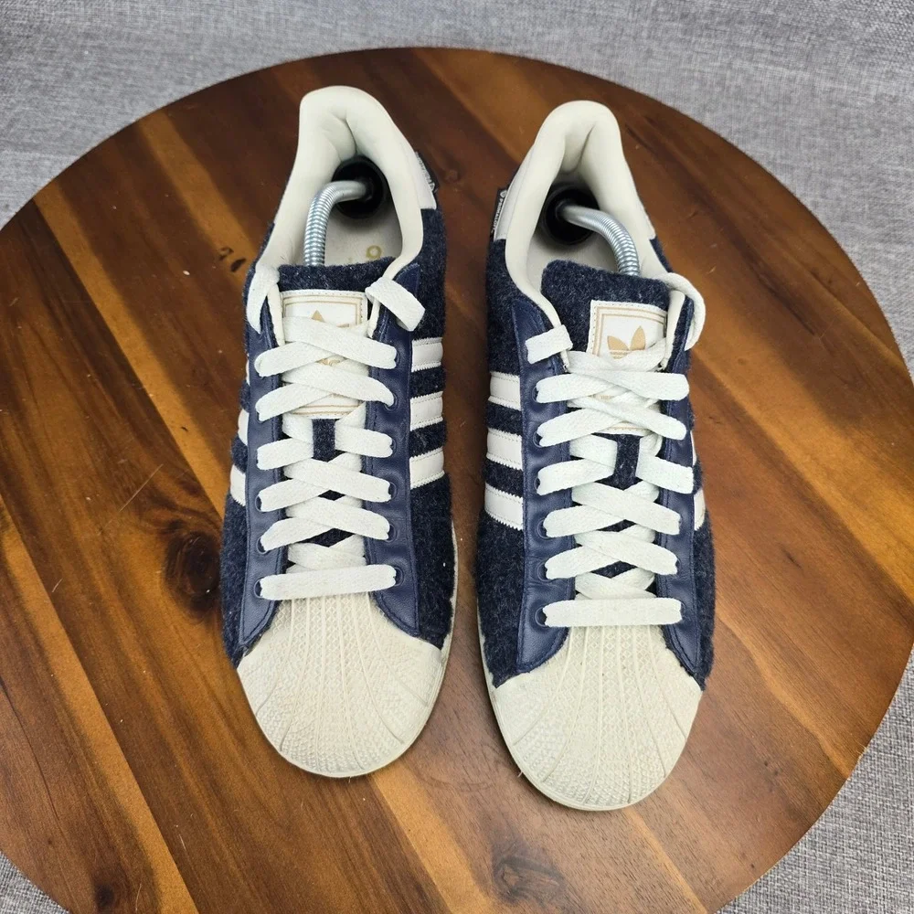 Adidas Superstar 80s PrimaLoft Navy Blue Wool Felt Shell Toe Mens 10.5 M20732